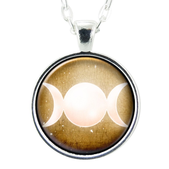 Handmade Triple Goddess Necklace, Witch Jewelry - Picture 1 of 3